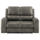 Brickston Triple Power Reclining Loveseat - Michael's Discount Furniture