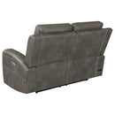 Brickston Triple Power Reclining Loveseat - Michael's Discount Furniture