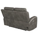 Brickston Triple Power Reclining Loveseat - Michael's Discount Furniture