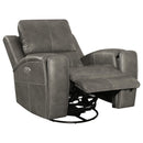 Brickston Triple Power Swivel Glider Recliner - Michael's Discount Furniture