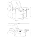 Brickston Triple Power Swivel Glider Recliner - Michael's Discount Furniture