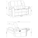 Brickston Triple Power Reclining Sofa Set - Michael's Discount Furniture