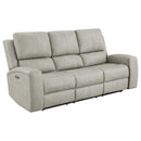Brickston Triple Power Reclining Sofa - Michael's Discount Furniture