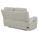 Brickston Triple Power Reclining Loveseat - Michael's Discount Furniture