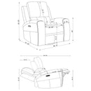 Brickston Triple Power Swivel Glider Recliner - Michael's Discount Furniture