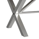 (D680-31) Callista- Rectangular Table- Beach/Natural Metal