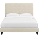 Melanie Full Tufted Button Upholstered Fabric Platform Bed