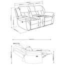 Bahrain Power Reclining Loveseat - Michael's Discount Furniture