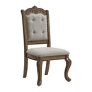 Madison Park Dining Side Chair with Beige Fabric in Walnut (2 Per Carton)