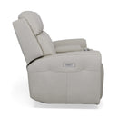 Barnett Power Reclining Loveseat with Console, Power Headrests & Lumbar - Michael's Discount Furniture