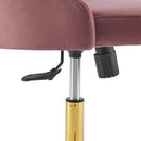 Distinct Tufted Swivel Performance Velvet Office Chair