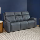 Warren Power Reclining Sofa with Console, Power Headrest & Lumbar - Michael's Discount Furniture