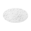 Lippa 60" Oval Artificial Marble Dining Table