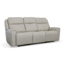 Barnett Power Reclining Sofa with Power Headrests & Lumbar - Michael's Discount Furniture