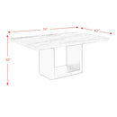 Valentino White 5PC Dining Set-Table & Four Blue Chairs