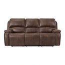 Atlantis Power Motion Sofa with Power Motion Head Recliner in Heritage Brown