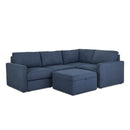 Flex 4-Seat Sectional with Standard Arm and Storage Ottoman - 5000003829