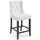 Baronet Counter Bar Stool Faux Leather Set of 2