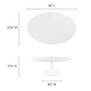 Lippa 42" Oval-Shaped Wood Top Coffee Table