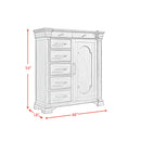 Kings Court 1 Door and 7-Drawer Chest in Grey
