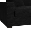 Arizona 3PC Sectional Set with RHF Chaise in Steno Black