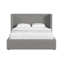 Angeline Complete Non-Storage Bed in Grey Fabric