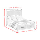 Ridgemont Storage Bed in Black with Grain