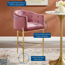 Savour Tufted Performance Velvet Bar Stool