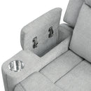 Motion Loveseat w/Console & Storage Arm