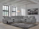 Modmax II Power Reclining Sectional with Audio Consoles - Michael's Discount Furniture