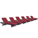 Convene Chaise Outdoor Patio Set of 6