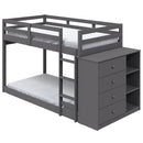 Bunk Bed (T/T) w/4 Drawers & 3 Compartments
