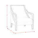 Hopkins Chair w/Brown Arm Columbia Charcoal (ISTA 3)
