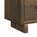 Brisbane UPH Bedroom Set with Boucle Beige and LED in Brown