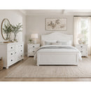 Kona Bedroom Set with 2 Nightstands in White