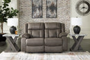 First Base Reclining Loveseat - Michael's Discount Furniture