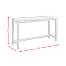 Oak Lawn Grey Bar Table Single Pack (Table + 3 Tan Fabric Stools)