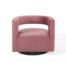Spin Cutaway Performance Velvet Swivel Armchair
