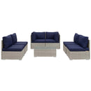 Repose 7 Piece Outdoor Patio Sunbrella� Sectional Set