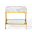 Kingsley 36" Gold Stainless Steel Bathroom Vanity