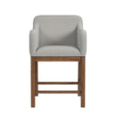 Glinda UPH Chair with Light Grey Fabric in Brown (2 Per Carton)