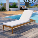 Northlake Outdoor Patio Premium Grade A Teak Wood Chaise Lounge