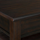 Wagner Rectangular Lift-Top Coffee Table w/ Casters in Cherry