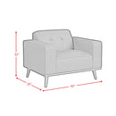 Destiny Chair with Wood Front in Pebble Brown