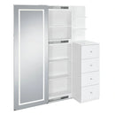 Vancouver Floor Mirror With Storage in White