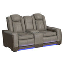 Lantana Power Motion Loveseat with Power Headrest, Led, and Console