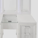 Twenty Nine Dressing Set w/LED & USB Plug in White with Stool