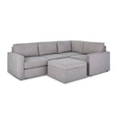 Flex 4-Seat Sectional with Standard Arm and Storage Ottoman - 5000003539