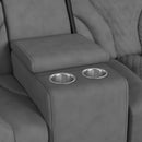 Blitz Motion Loveseat with Console, and LED