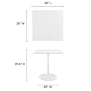 Lippa 28" Square Wood Top Dining Table